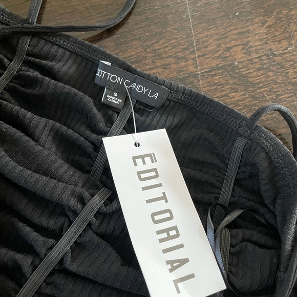 Cotton Candy LA - black cropped tank top - Picture 3 of 4